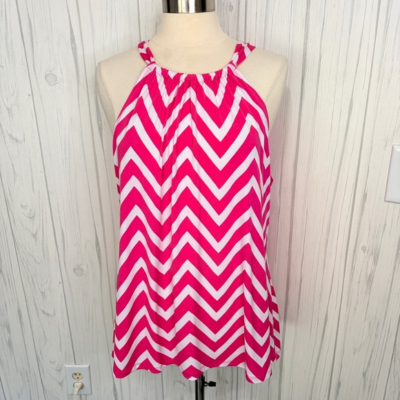 Cynthia Rowley Tops - ❌❌CYNTHIA ROWLEY Oversized Chevron Print Tie-Back Tank, Large